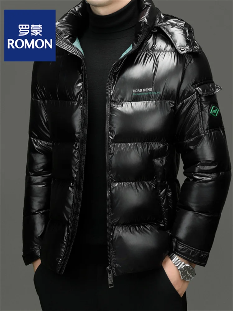 

Romon Men's Thickened down Cotton Jacket Winter New Arrival Youthful Popular Standard Fit Polyester Waterproof Short S...