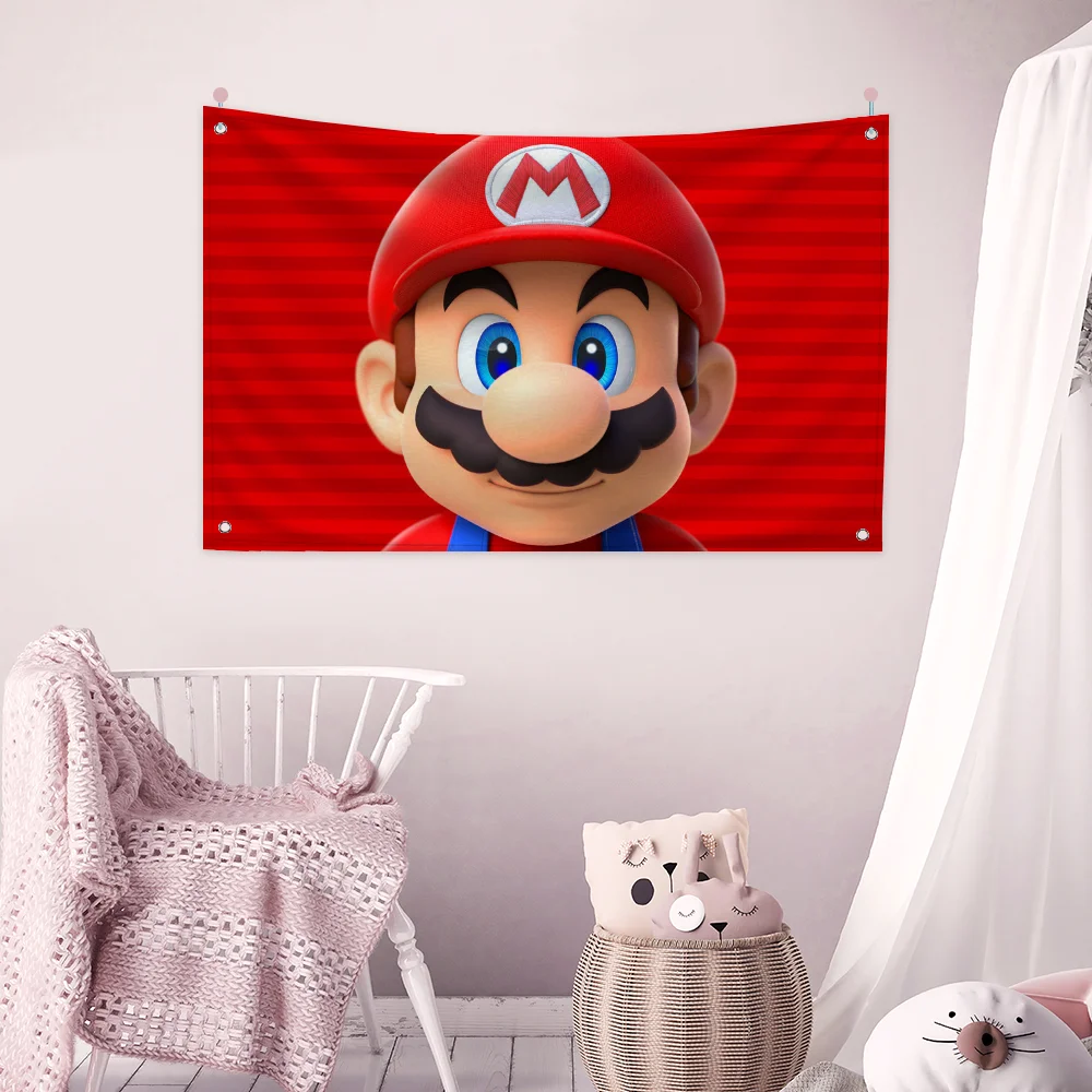 Garden Funny Flag Flag to Hang Flags for Rooms Banner Flags for Bedrooms Garage Decoration Tapestry M-MARIO Outdoor Decorations