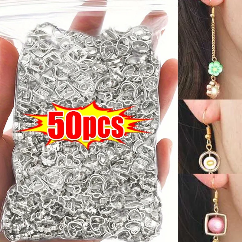 

50pcs/Set Love Heart Hollow White K CCB Loose Spacer Beads for Jewelry Making DIY Necklace Bracelets Charms Accessories
