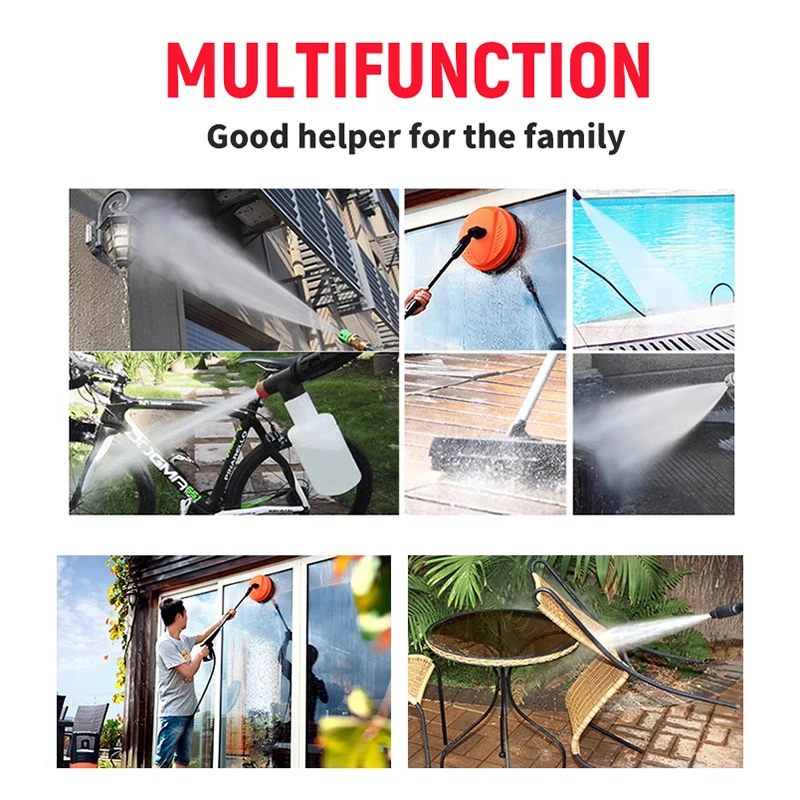 غسالة الضغط العالي الكهربائية لغسالة الضغط في السيارة، مضخة مياه لغسيل السيارات وتنظيف الدراجات النارية والمركبات