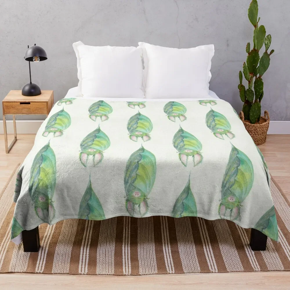 

Green Bat Throw Blanket Warm Cozy Throw Blanket for Living Room Couch