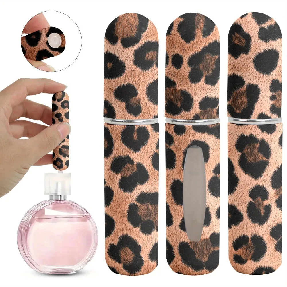 Light 5ml Refillable Spray Bottle Mini Leopard Pattern Perfume Spray Bottle Daily Use Cosmetic Pump Dispenser Outdoor