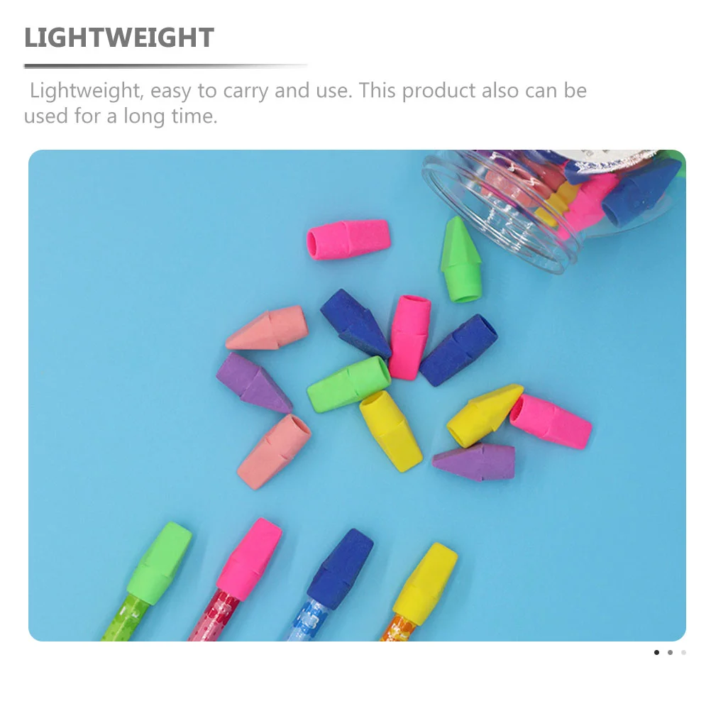 50 Pcs Pencils Bulk Eraser Cap Tops Erasers Toppers Adorable Protectors Caps Hat 245X110X110CM Students Stationers Covers