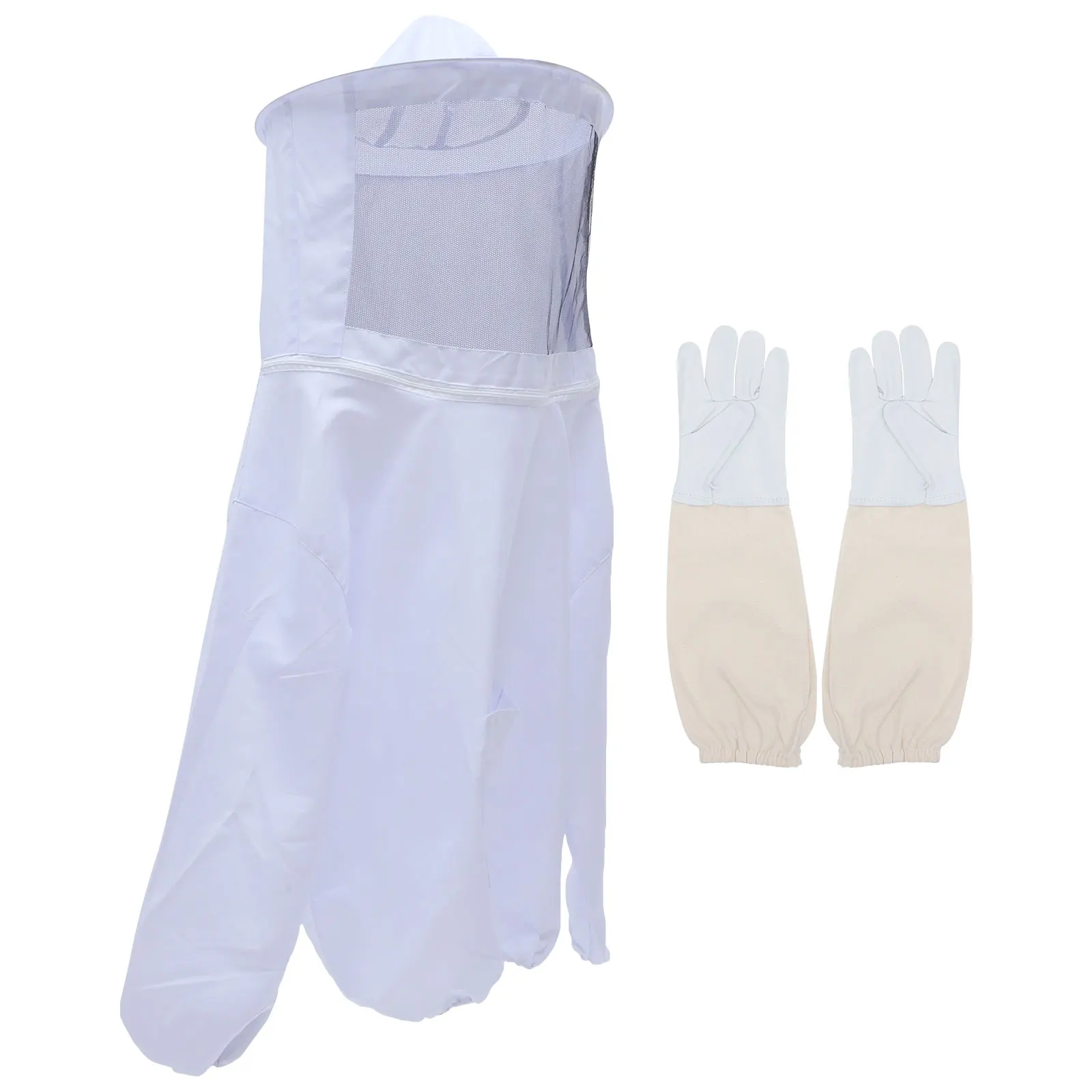 

1 set 1 Set Beekeeping Suit Anti-Bee Work Clothes Gloves Jacket Veil Thick Durable Sturdy Protection Safety Gear Supplies Tools