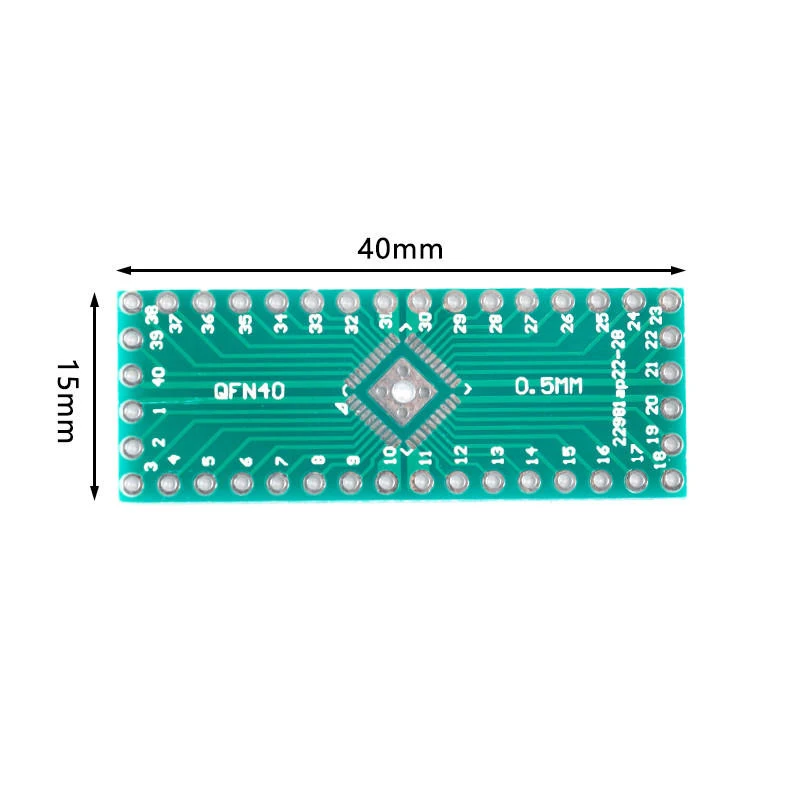 QFN32/QFN40 Adapter Board SMD To DIP 0.5mm Spacing IC Test Board (5Pcs)
