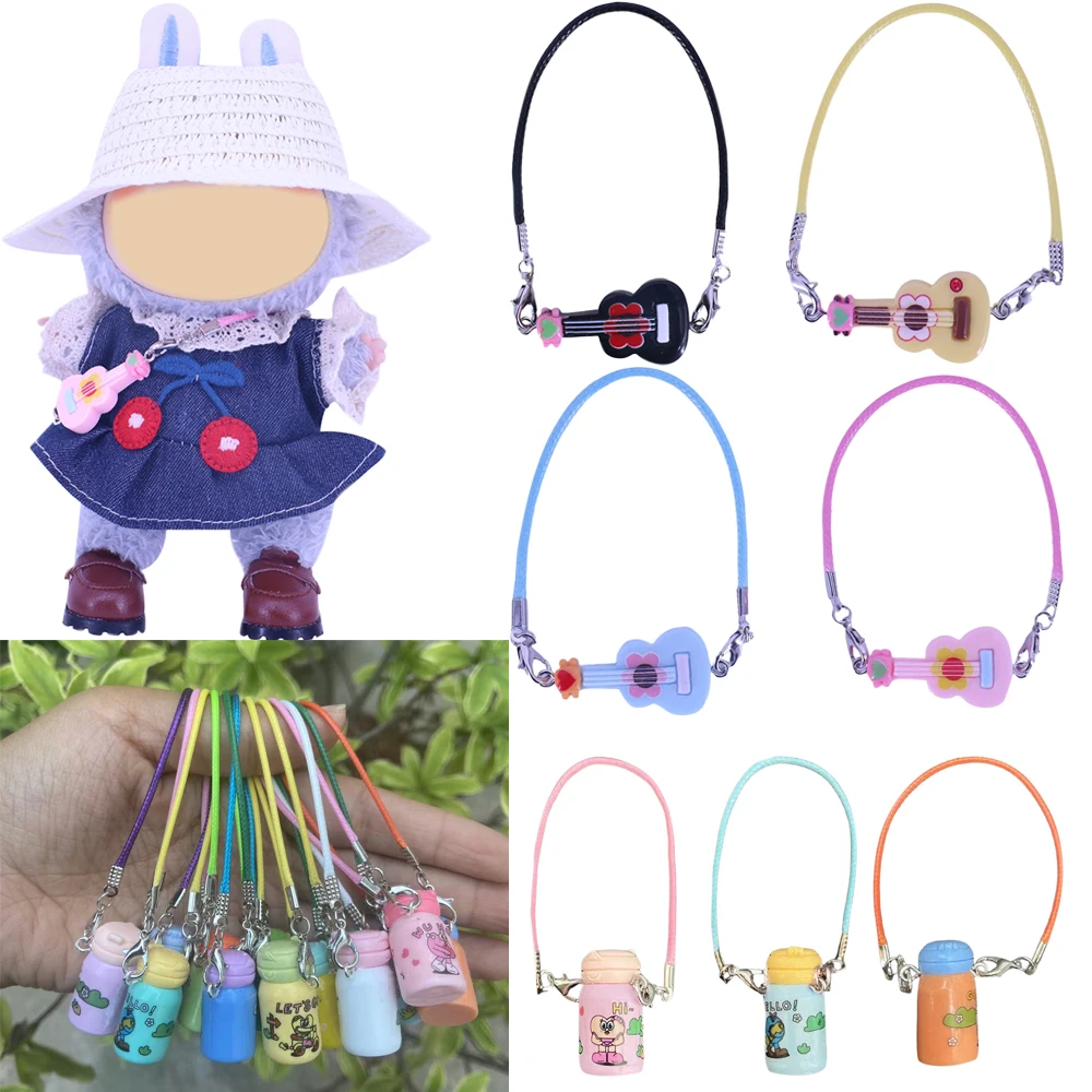 

17 см плюшевые аксессуары для кукол, мини-поп-гитара, чашка для воды, милое украшение для кукол Labubu, аксессуары для девочек, игрушки «сделай сам», подарки на день рождения