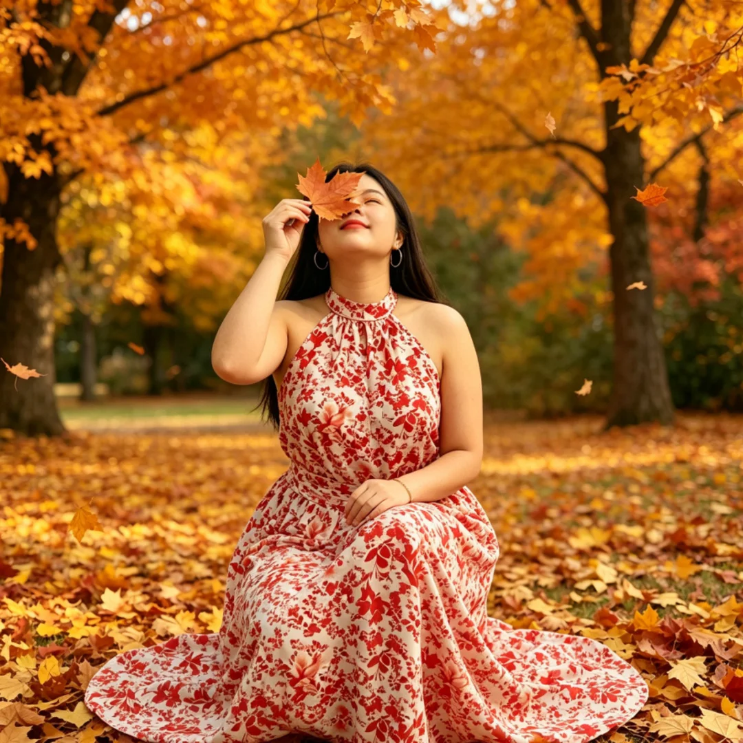 

Vintage Red Floral Print Long Dress Plus Size Women Sleeveless Halter Gown Elastic High Waist Autumn Holiday Beach Maxi Dresses
