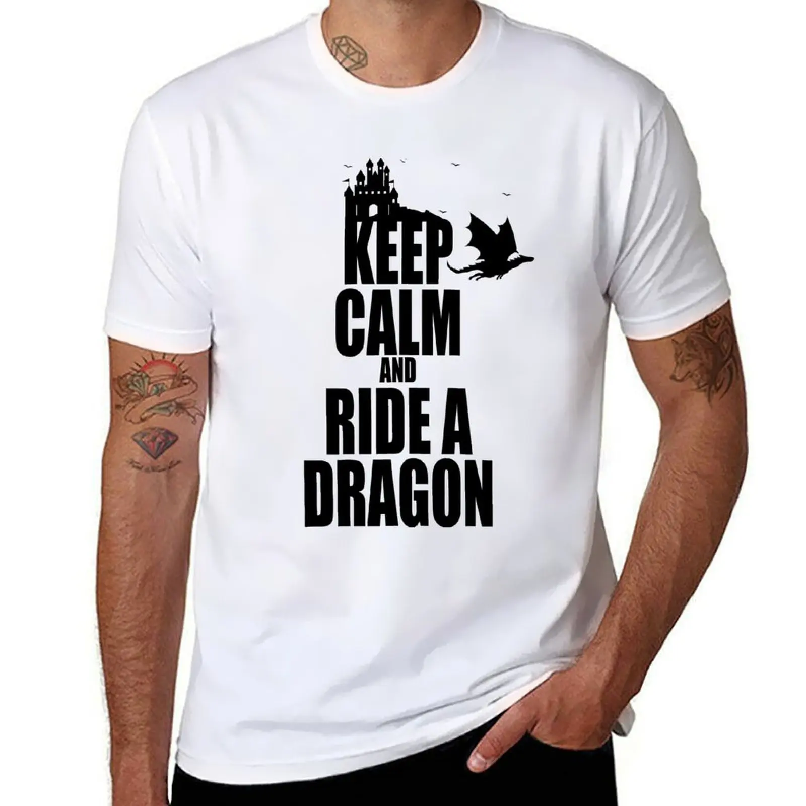 

ride a dragon T-Shirt man graphic t shirt funny t shirts dark humor T-Shirt