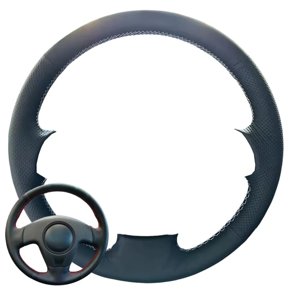 

Car Accessories Hand Stitched Wear Resistant Microfiber Leather Perforated Steering Wheel Cover For Seat Ibiza 2004 2006