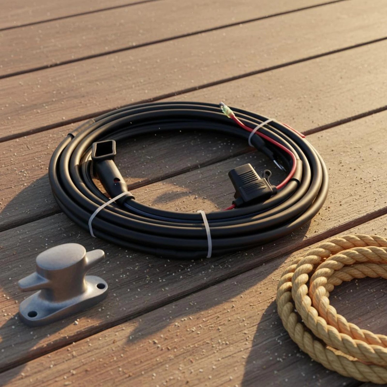 

Outboard Engine Cable Heavy-Duty Marine Power Wire Boat Battery Lead Pure Copper Marine Battery Wire Set Waterproof