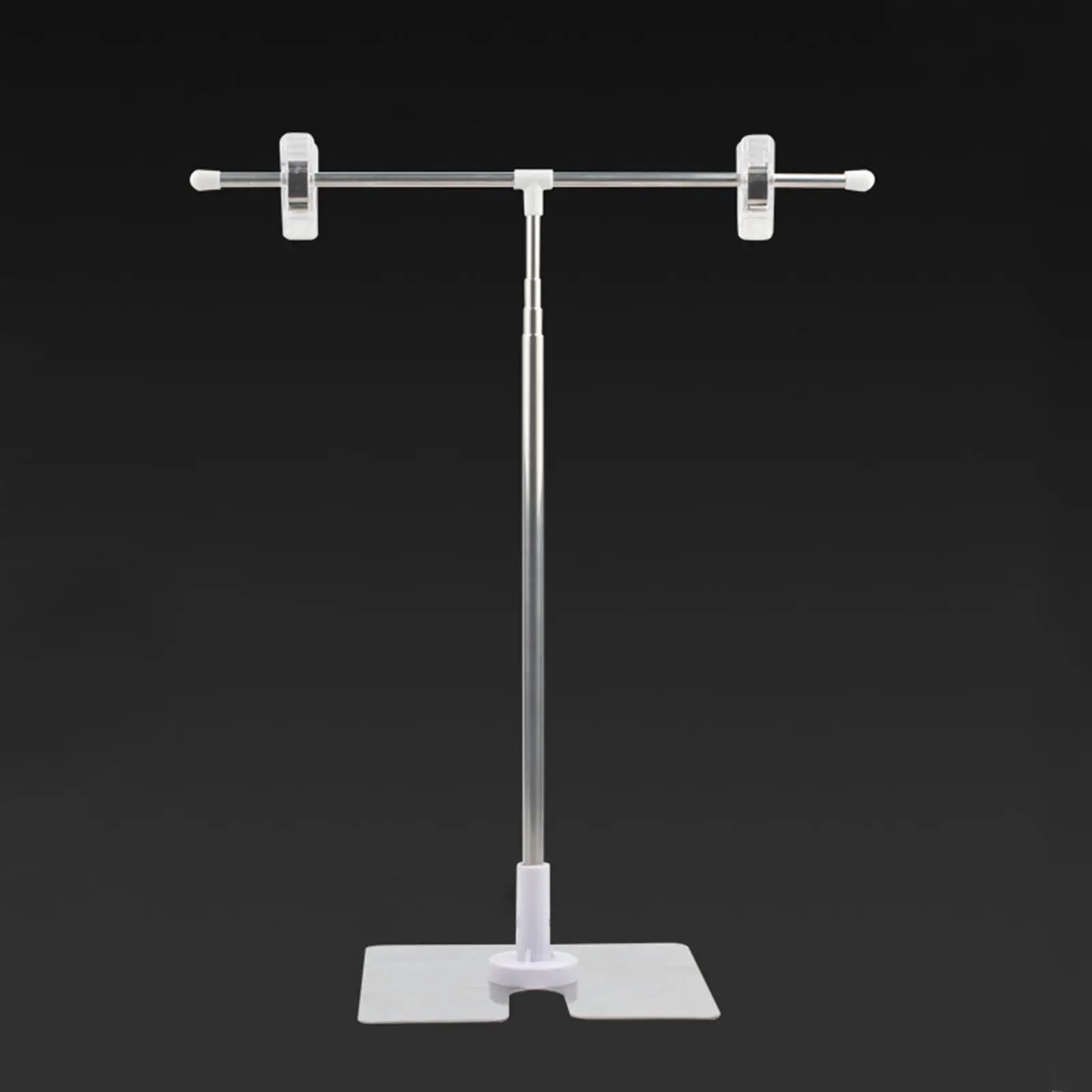 Adjustable Poster Stand Stretchable T Sign Holder Stainless Steel Banner Stand Floorstanding with Clip for Store Counter Bars