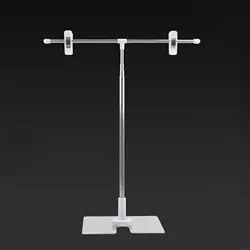 Adjustable Poster Stand Stretchable T Sign Holder Stainless Steel Banner Stand Floorstanding with Clip for Store Counter Bars