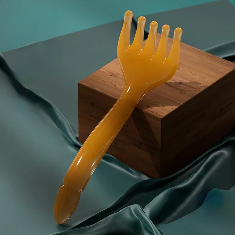 vvocci For Body Massage Stick Gua Sha Massage Scraping Claw Massage Resin Head Neck Leg Five-claw Head Scraping Massager Scalp