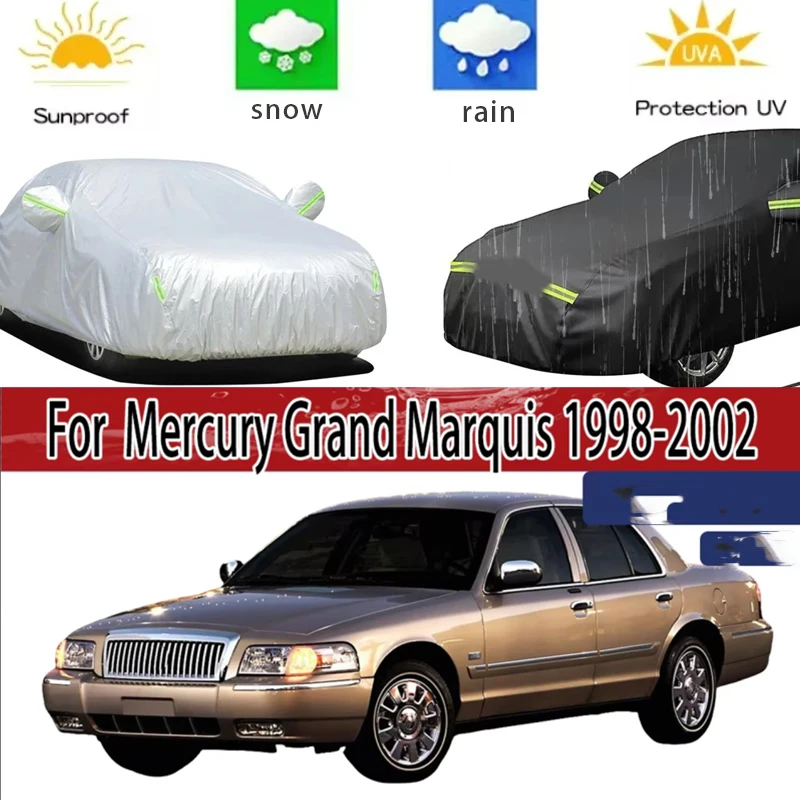 

For Mercury Grand Marquis 1998-2002 Full Car Covers Outdoor Sun Anti UV Rain Snow Dust Protection Oxford Cloth Accessories