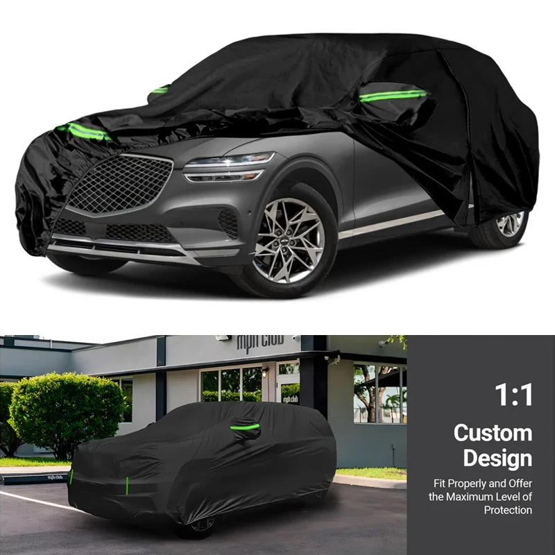 

Водонепроницаемый автомобильный чехол на заказ, подходит для Hyundai Genesis GV70 2021-2025, всепогодный, с молнией двери, защита от снега, дождя, пыли и града