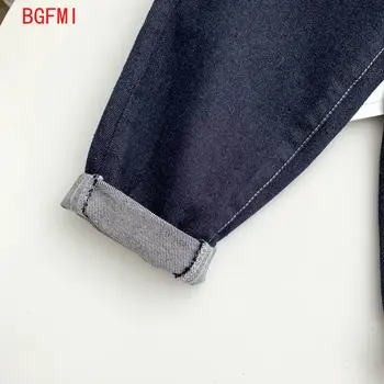 Kids Unisex Straight-Leg Jeans 5 2-10Yrs Spring Autumn Childrens Boys Jeans Toddler Girls Solid Color Casual Denim Pants Elastic Waist Kids Boys Straight Pants 5