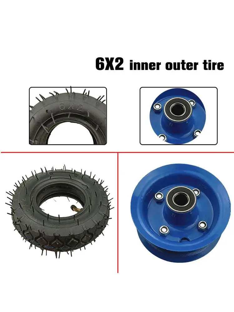 AliExpress NONE Super 6 inch 6X2 Tire and Inner Tube Set for Electric Scooter Wheel Chair Truck F0 Pneumatic Wheel Trolley Cart Air Wheel Bike