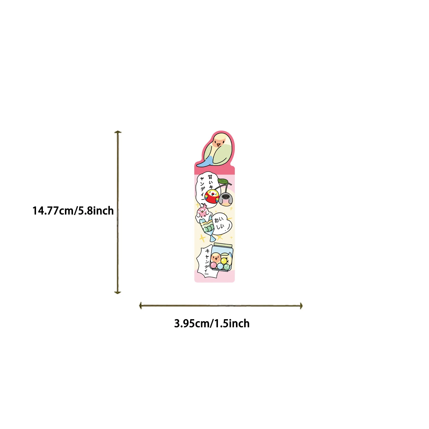30PCS Fun Parrot Comic Bookmarks Pages Book Mark Cartoon Printing Annotated Notebook Clip Creative Unique Durable Gifts