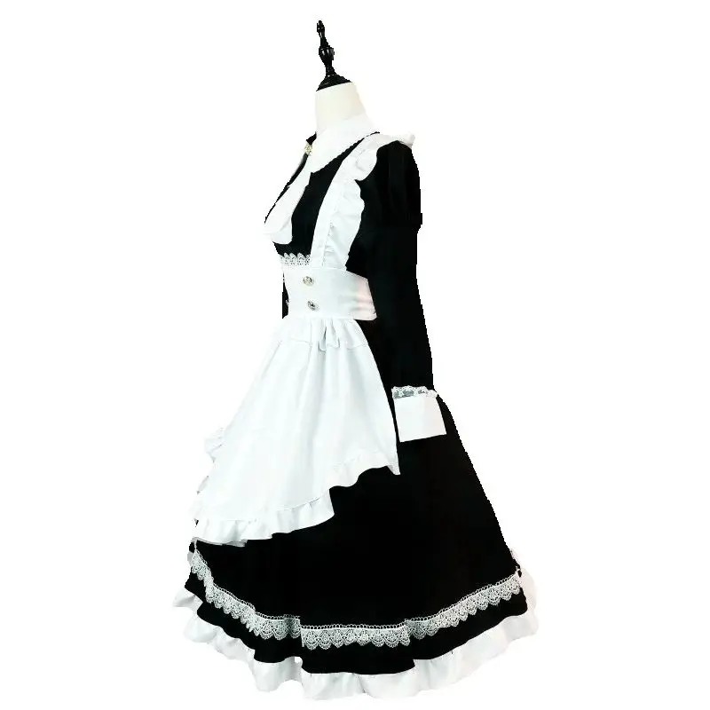 

plus Size Anime Lolita Cosplay Costume Maid Uniform Long Sleeved Apron Kawaii Carnival Party Costume Women's Cute Outfit