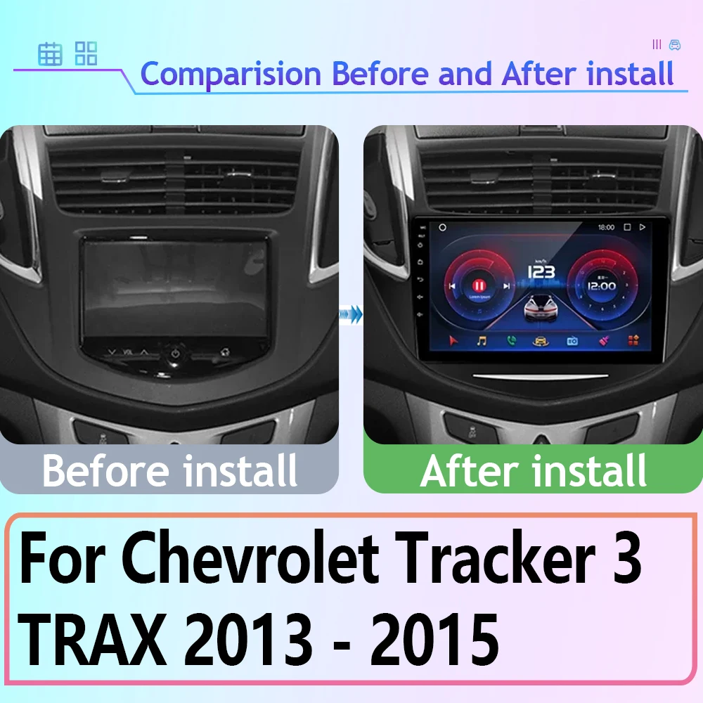 Android 13 For Chevrolet Tracker 3 TRAX 2013 - 2015 Wireless Carplay Auto DSP RDS Multimedia Player GPS Navigation QLED 4G WIFI