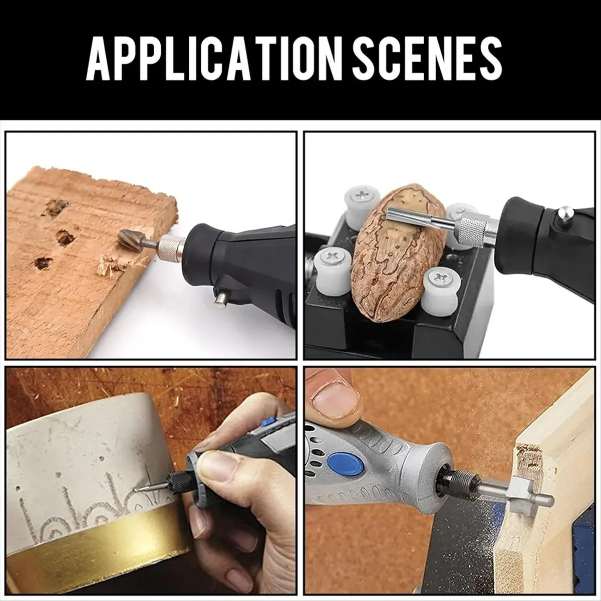 

A58Z 20Pc HSS Carving Bits Wood Engraving and Router Bit with 1/8in(3mm),Rotary Tools Accessories for DIY Woodworking,Carving