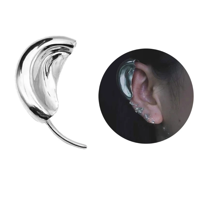 F42F Ear Cuff Earrings Women Ear Cuffs Non Piercing Earrings Ear Cuffs Circle Ear Clip Material Gift for Women Girls