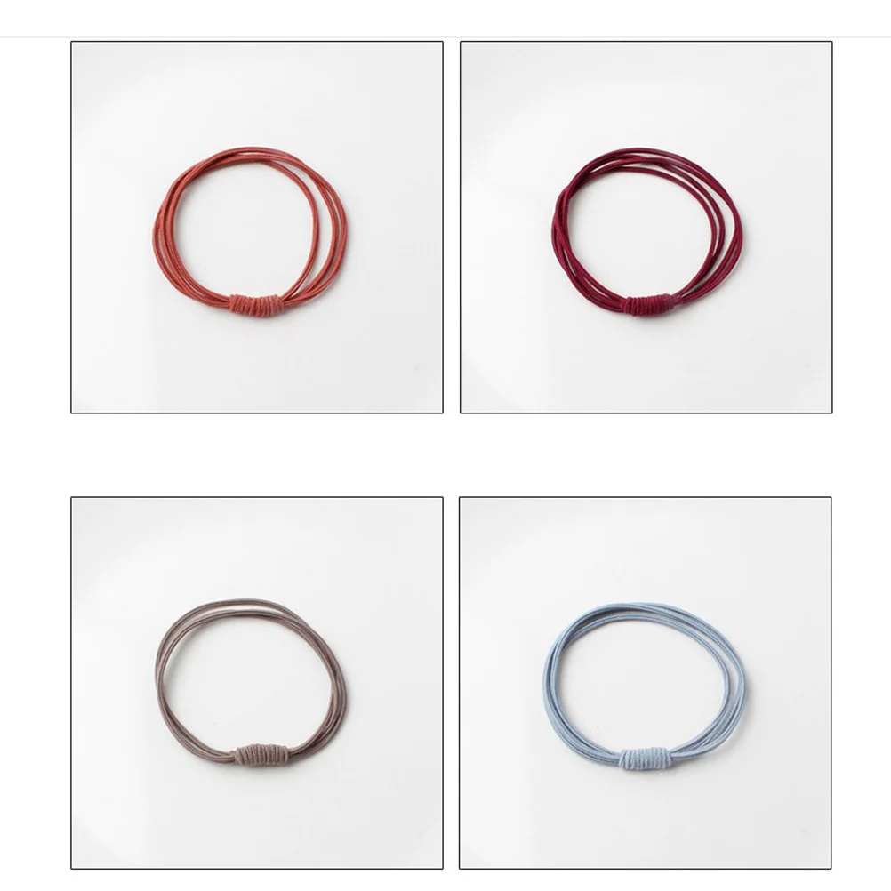 

10Pcs Hair Accessories for Women Stretchable Hair Ties Simple Design Ponytail Holders Daily Wear Matching Outfits Random