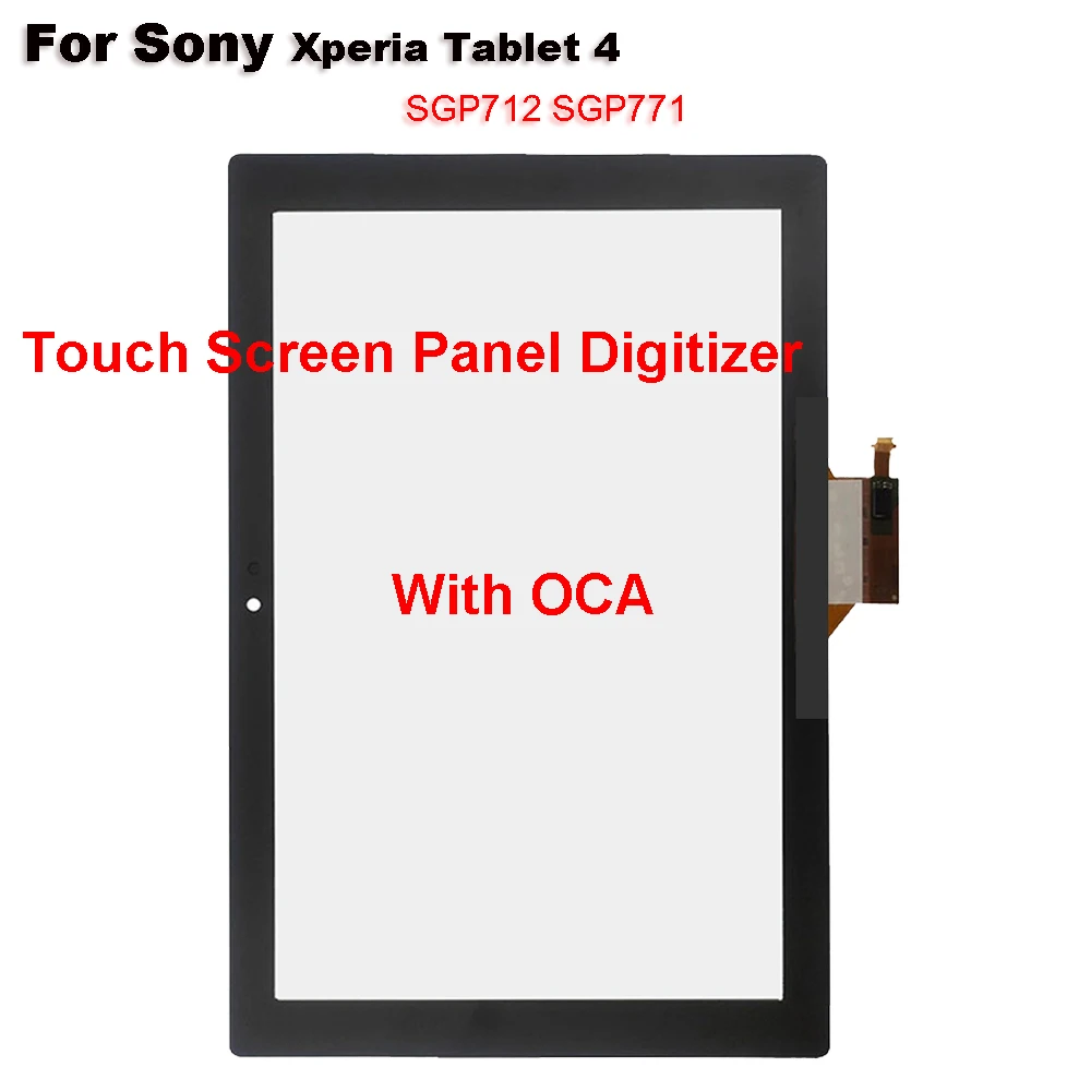 For Sony Xperia Tablet 4 SGP712 SGP771 10.1'' Touch Screen + OCA LCD Front Glass Panel Replacement parts