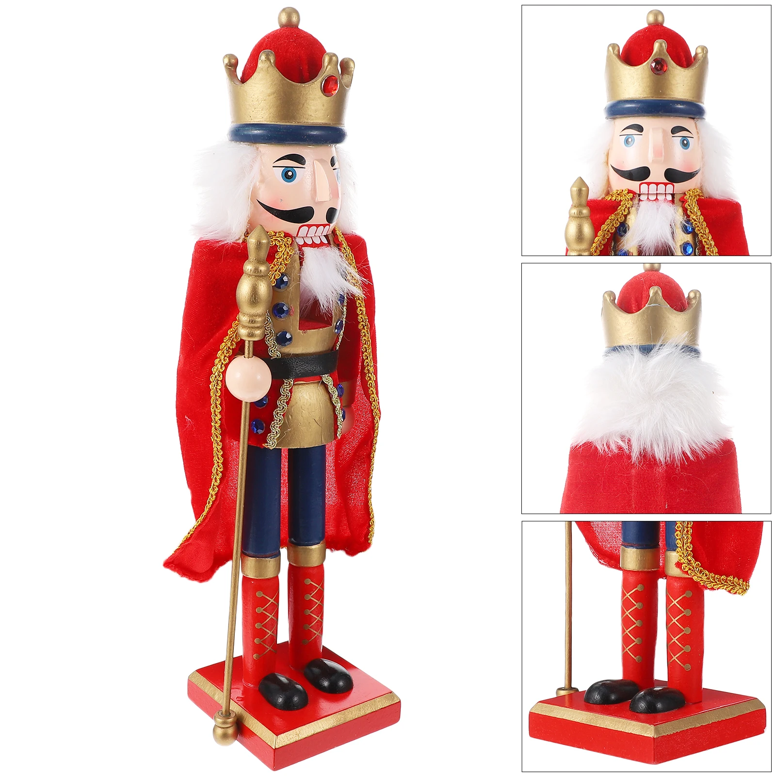 

Wooden Nutcracker Soldier Home Decor Party Decoration Christmas Toy Figurine Housewarming Gift Unique Shape Long Lasting