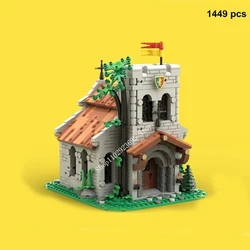 1449 PCS NEW MOC Building blocks Lion King Church lion shield Retro Medieval Street View ideas DIY child Toy Birthday Gift