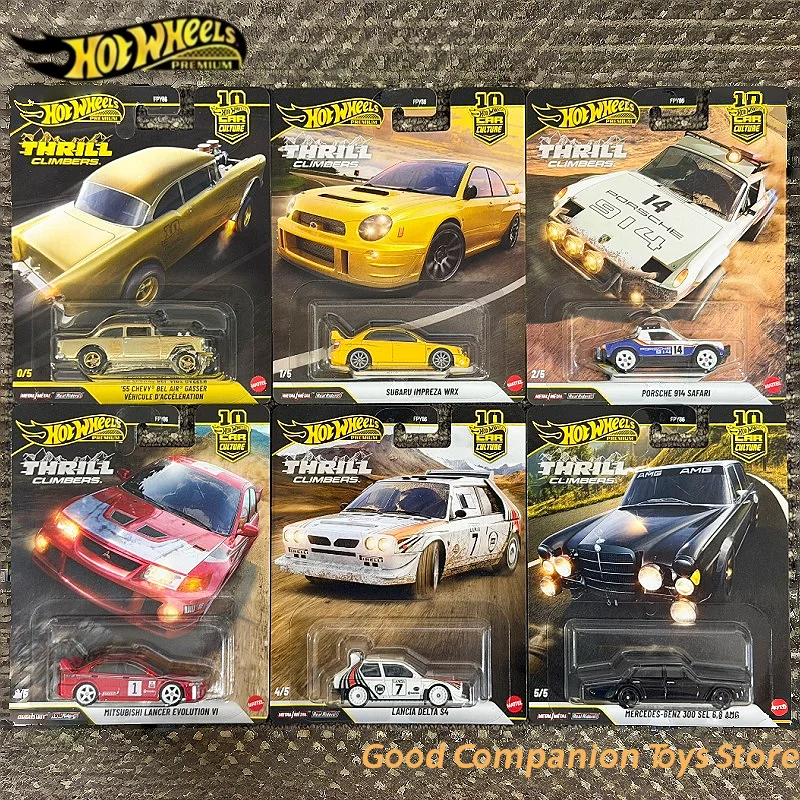 سيارة هوت ويلز الأصلية بمقياس 1/64 من سلسلة ثريل كلايمبرز، لانسر إيفو 4 وبورش 914، سيارة معدنية مصبوبة للجمع