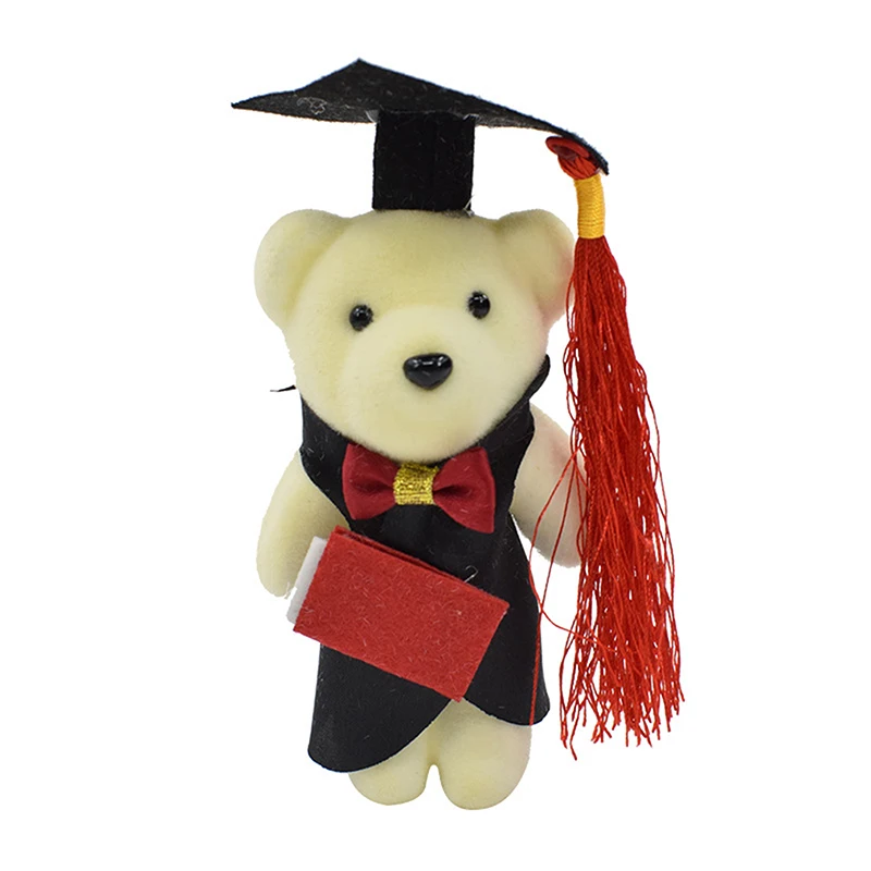 12cm Standing Graduation Ceremony Bear Doll Flower Bouquet Decoration