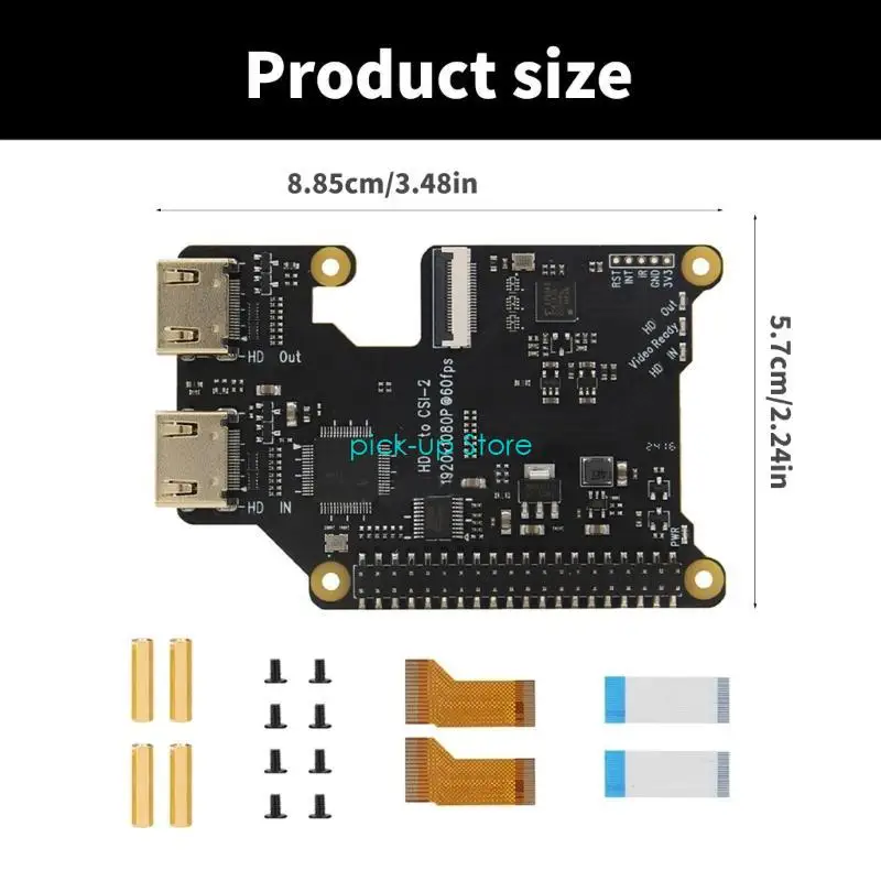 Q5WA X1301 1080P ~ CSI2 변환 어댑터 지원 1920X1080 RPI 다중 모델에 대한 명확한 비디오 처리