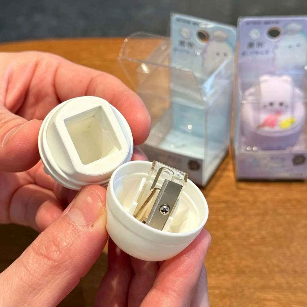 Cat Single-Hole Pencil Sharpener Eraser Pencil Cutter 2-in-1 Sets Cartoon Compact and Portable Pencil Sharpeners Students Gifts