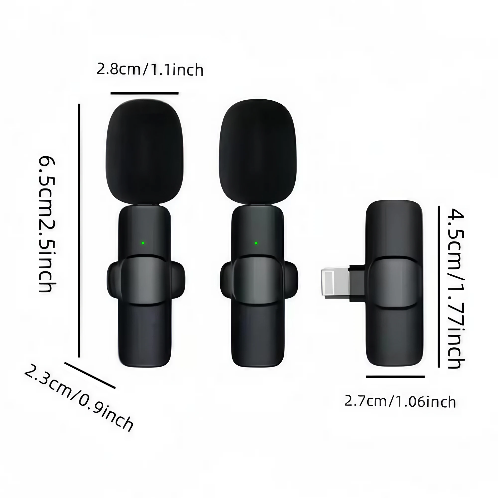 Wireless Lavalier Microphone Type-C For iPhone 15 Pro Max Android Phone Live Streaming Vlog Recording Plug Play Lapel Mic YouTube Audio Video Content Creator Professional Crystal Clear Sound Mini Small Rechargeable Clip On Magnetic Noise Reduction view 8