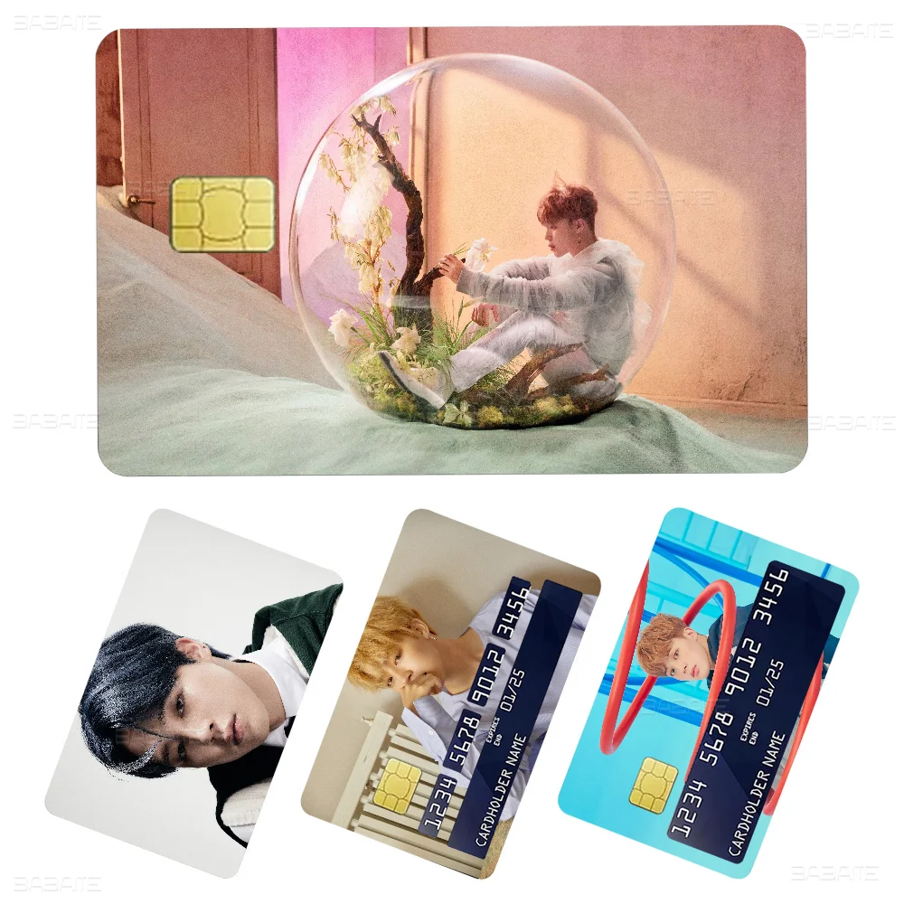 Singer J-Jimin Kpop Poker Sticker Film Tape Skin for Credit Card Debit Card Cartoon Waterproof Stickers Small Chip