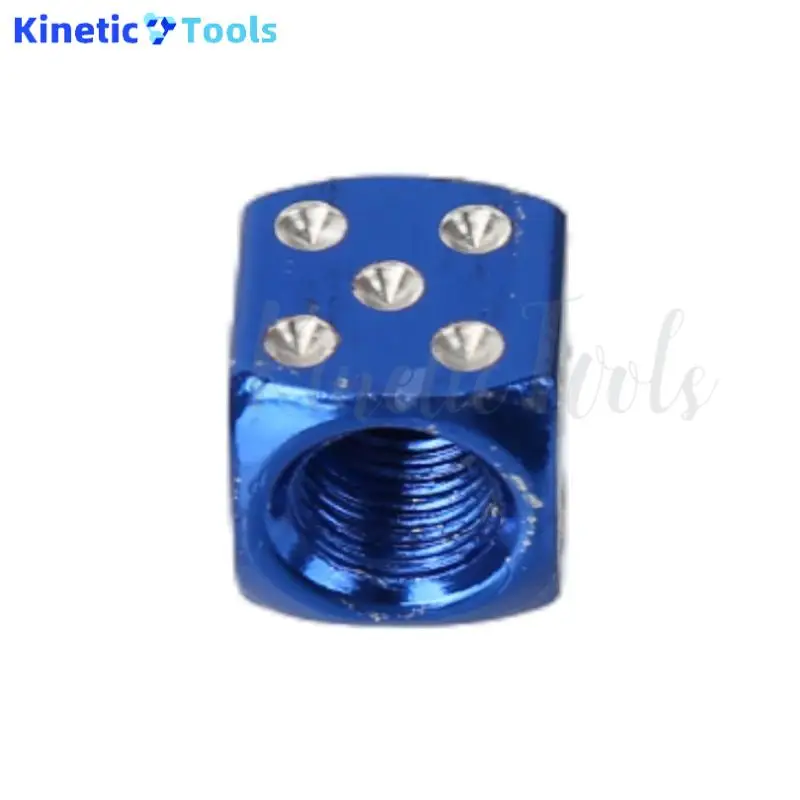 Aluminium Dobbelstenen Ventieldopjes Geanodiseerd Velg Band Stem Covers Universele Auto luchtkleppen stofdicht Covers