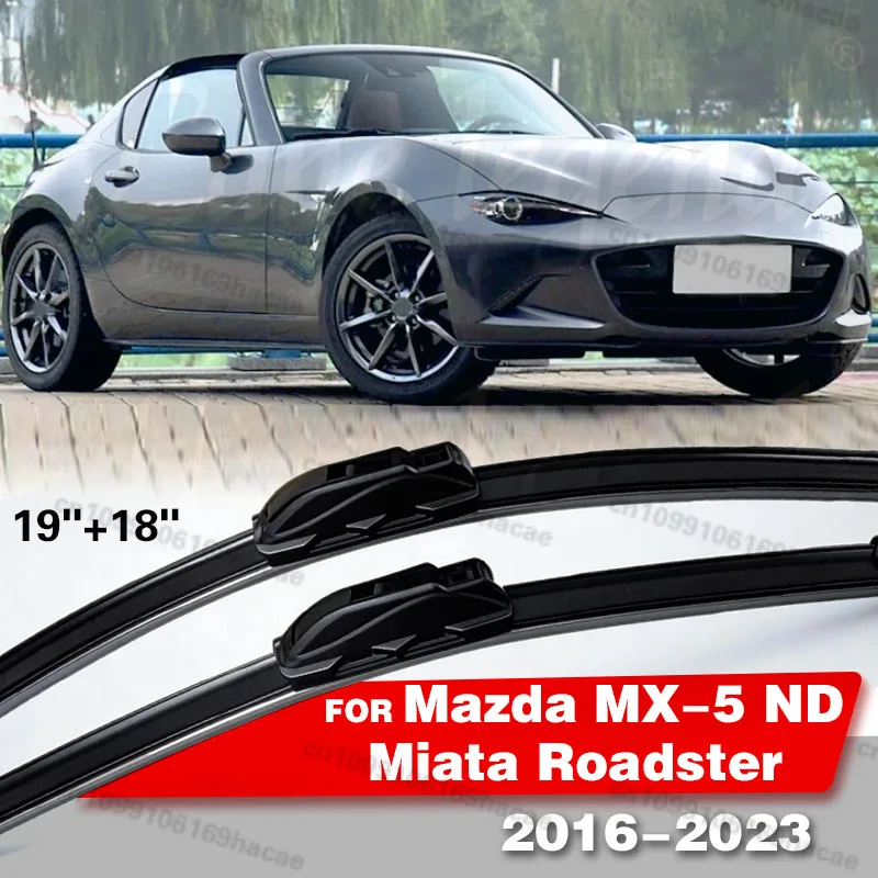 

Car Front Wiper Blades Set For Mazda MX-5 ND MX5 Miata Roadster 2016 - 2023 Windshield Brushes Windscreen Window Cover 2019 2018