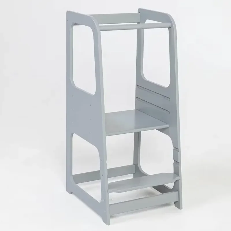 Multifunctional solid wood children's learning tower, footstool, blackboard slide, adjustable washstand, stove heightening stool