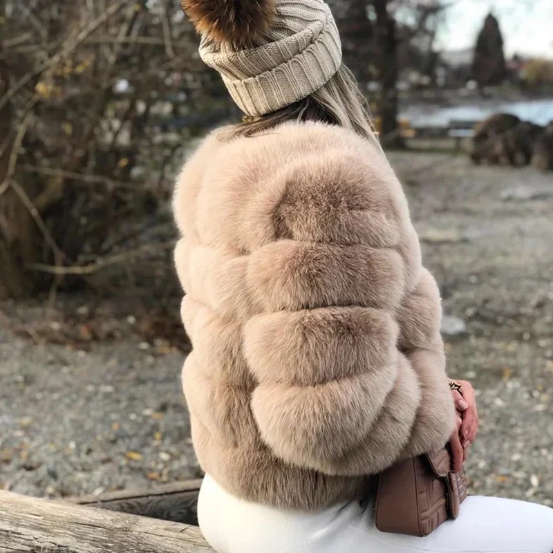 2025 casaco de pele sintética feminino jaqueta fofa para senhora de alta qualidade luxo grosso quente casaco de inverno elegante branco cinza peludo outerwears