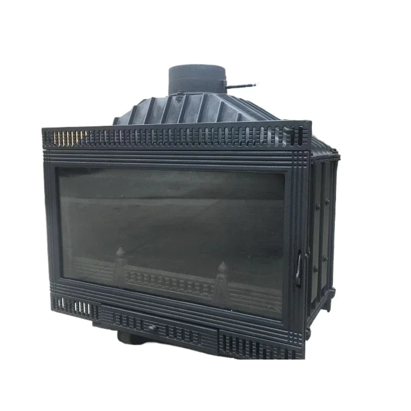 Real Fire Fireplace Large Recessed Real Fire Fireplace FS-1019 Cast Iron Real Fire Wood Burning Fireplace