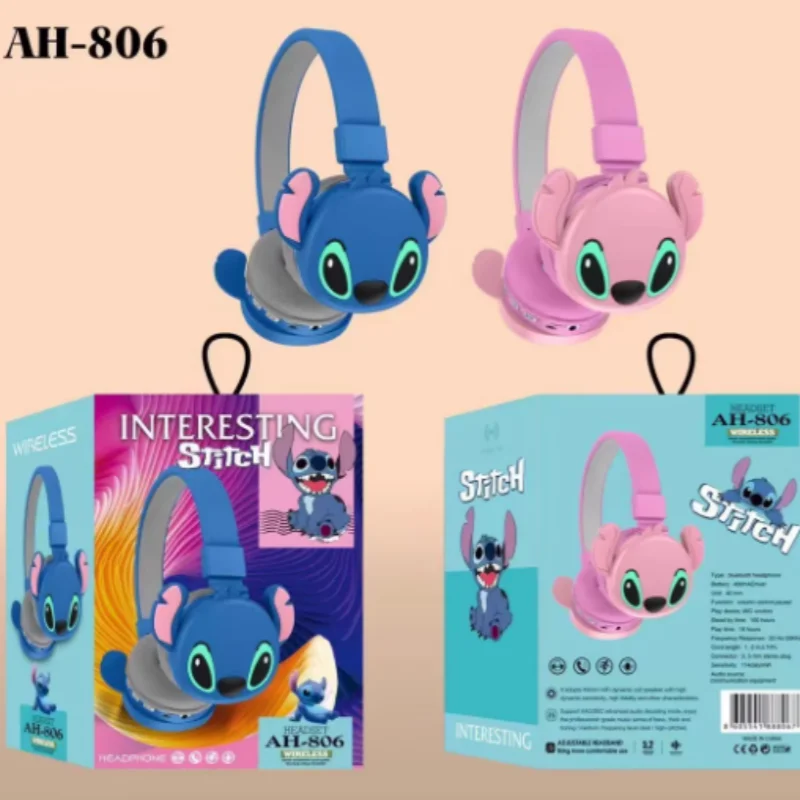 

Аниме Stitch Mario Bluetooth складные наушники мультфильм Kawaii гарнитура стерео мультфильм стежка Bluetooth беспроводные наушники подарки