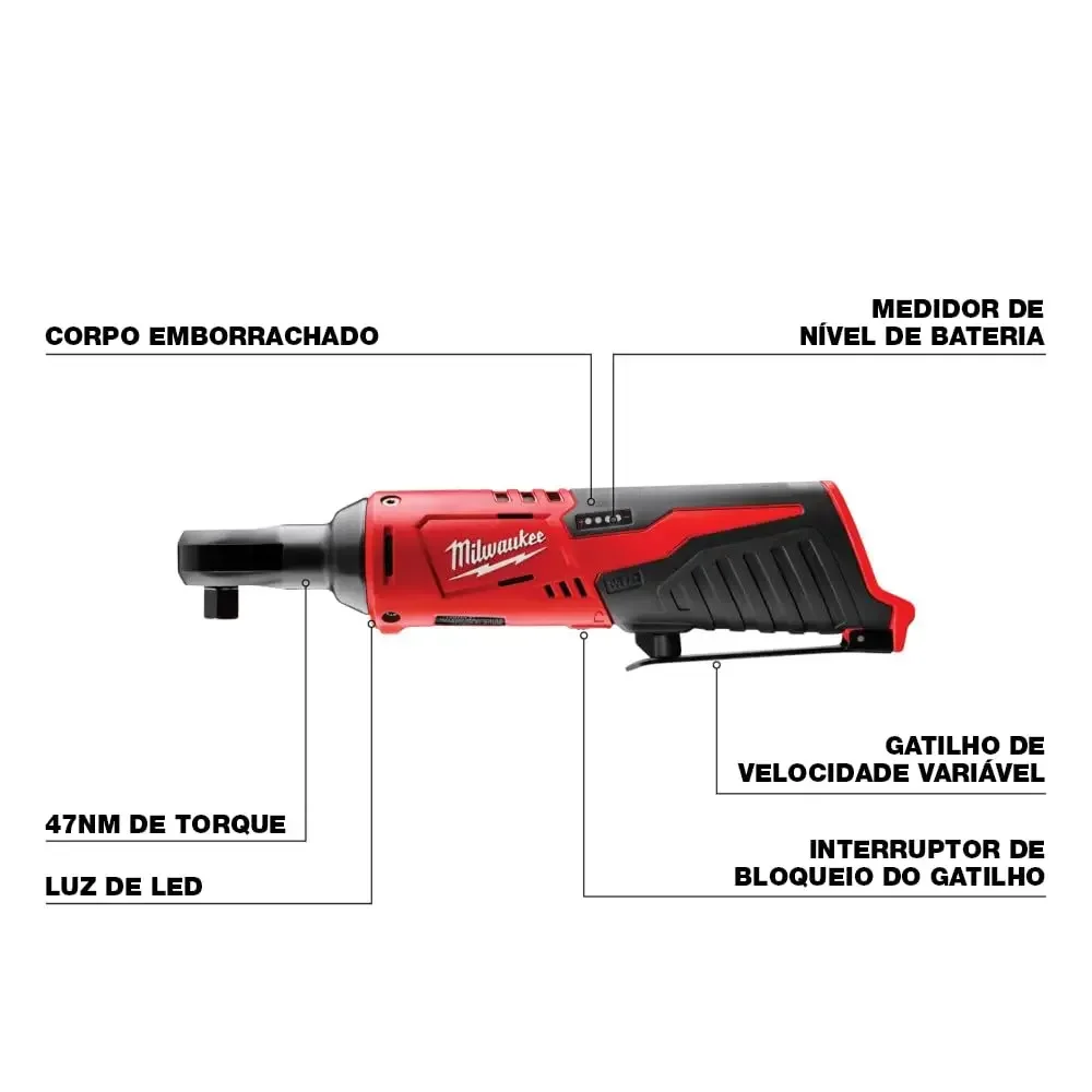 Milwaukee 2457-20 M12 sem fio 3/8