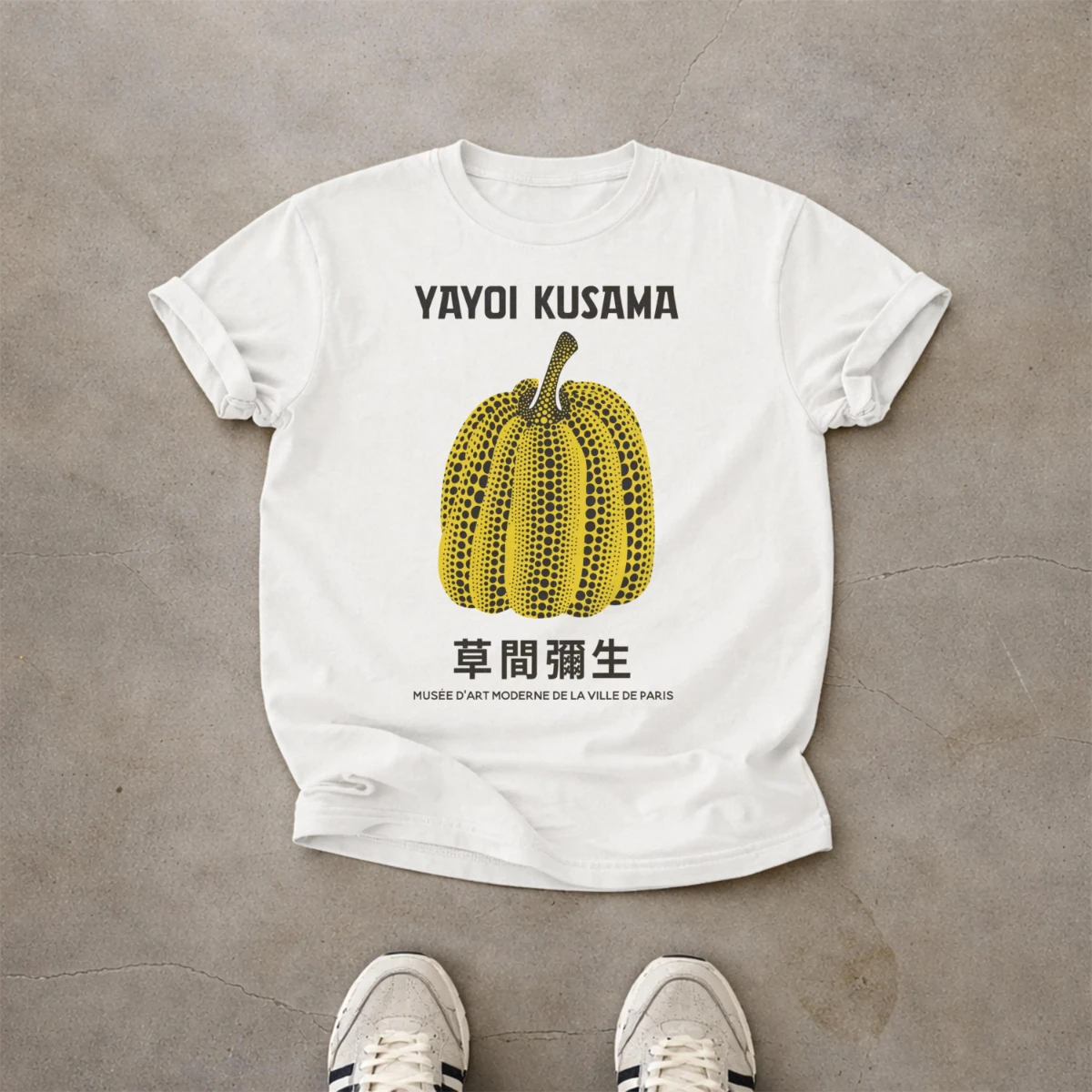 Yayoi Kusama Style T-shirt | Japanese Art Style T-shirt for Women's Casual Daily Versatile Short Sleeve