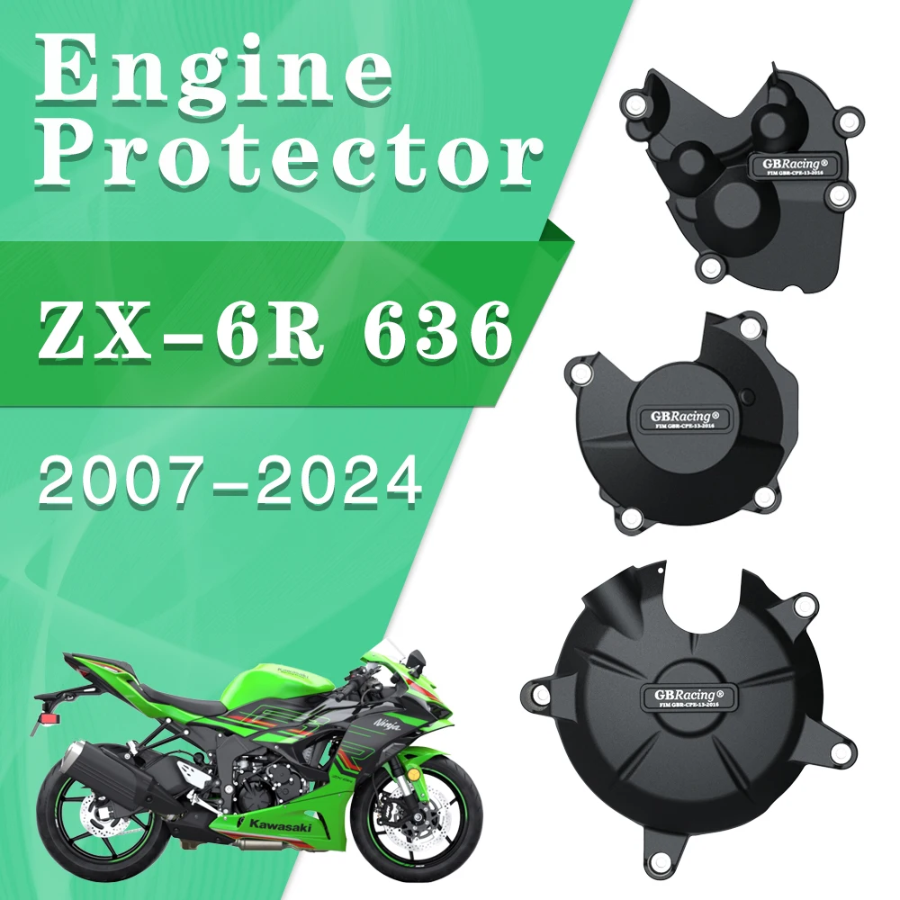 FOR KAWASAKI ZX-6R 636 2007-2024 Engine Protective Cover