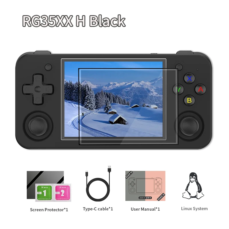 Anbernic RG35XX H Handheld Gameconsole 3,5" IPS Scherm Linux 64-bit 3300mAh Retro Game Speler Ondersteunt HD TV-Uitvoer Kindercadeau