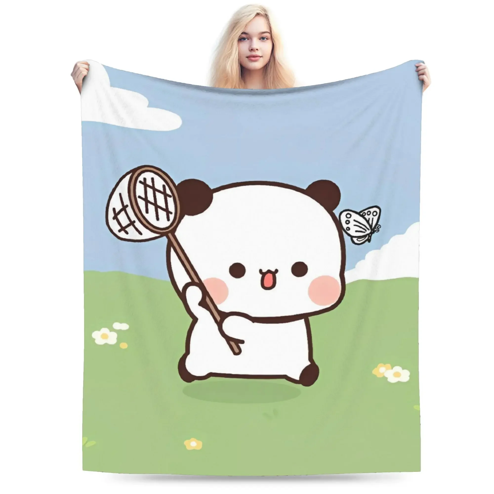 

Bubu Dudu Panda Plush Blanket for Kids Adults Flannel Throw Blanket for Couch or Bed Warm Custom Quality Bedspread Perfect Bir