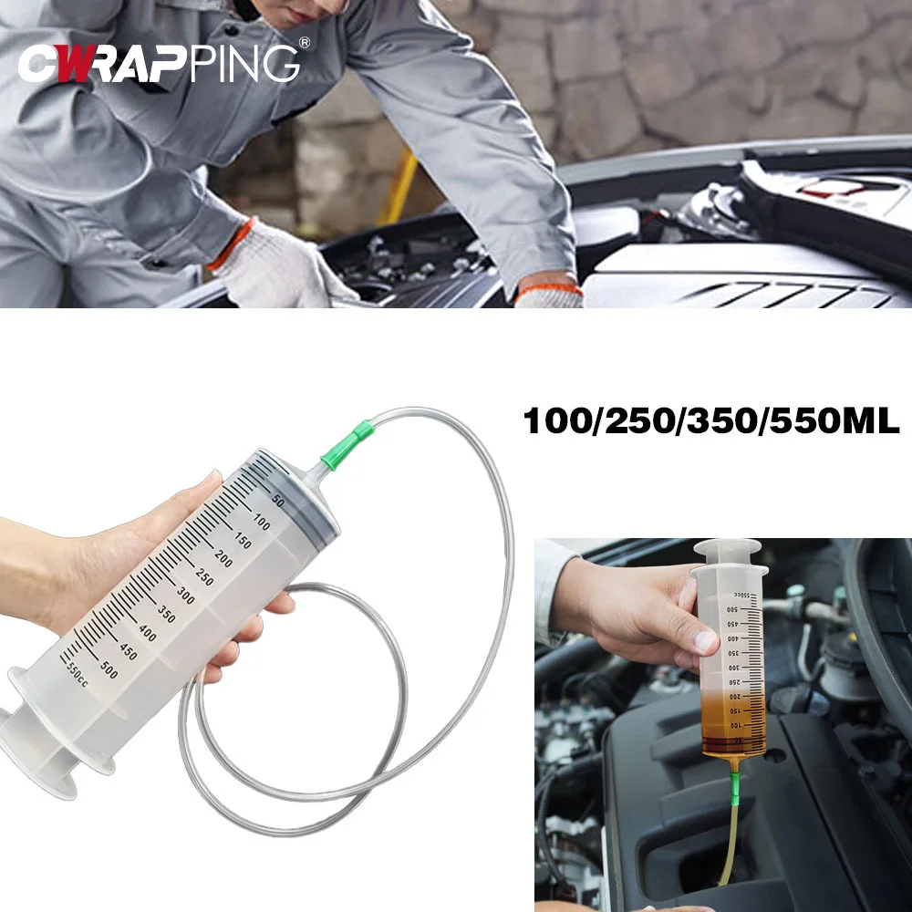 Car Oil Extractor Pump High Capacity Syringe Kit Car Fluid Transfer with Hose for Motorcycle Auto Accessories 100/250/350/550ml
