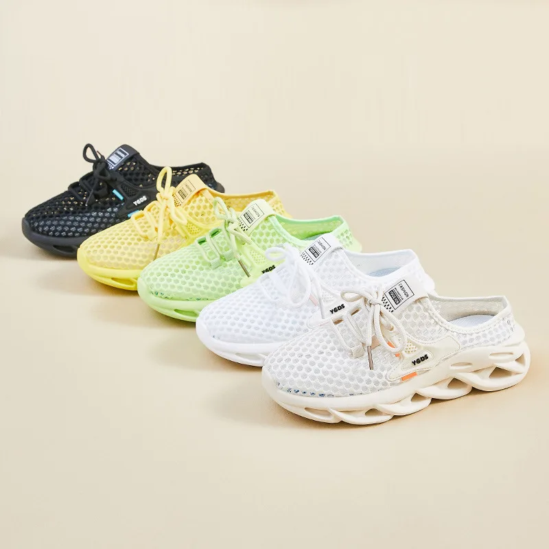 

Женские повседневные тапочки, легкие сандалии с дышащей сеткой, уличные прогулочные полутапочки, теннисная спортивная спортивная обувь для путешествий