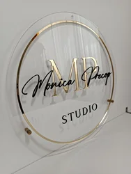 Custom Business Logo Sign Acrylic Personalized Wall Sign Salon Logo 3d Laser Cut Shop Logo Plate Commercial Signage Store Sign
